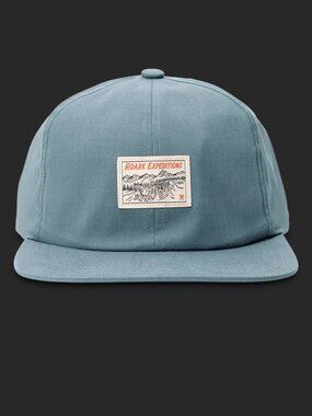 Roark Expeditions Patch Hat Cap Gray Blue Adjustable